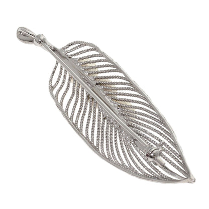 Leaf motif Akoya pearl Pendant top Silver 8g　Ladies