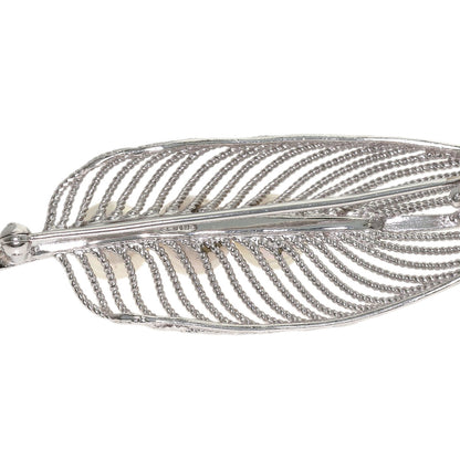 Leaf motif Akoya pearl Pendant top Silver 8g　Ladies