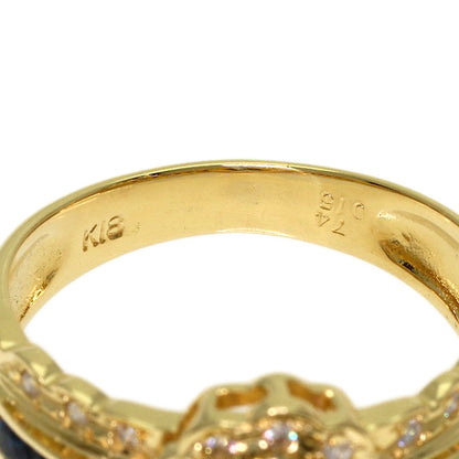 1.74ct Sapphire Diamond Ring K18 Yellow Gold 4.7g　Ladies