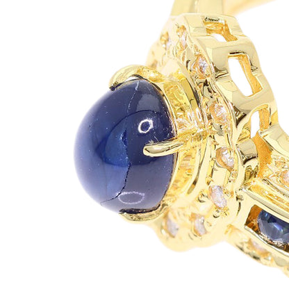 1.74ct Sapphire Diamond Ring K18 Yellow Gold 4.7g　Ladies