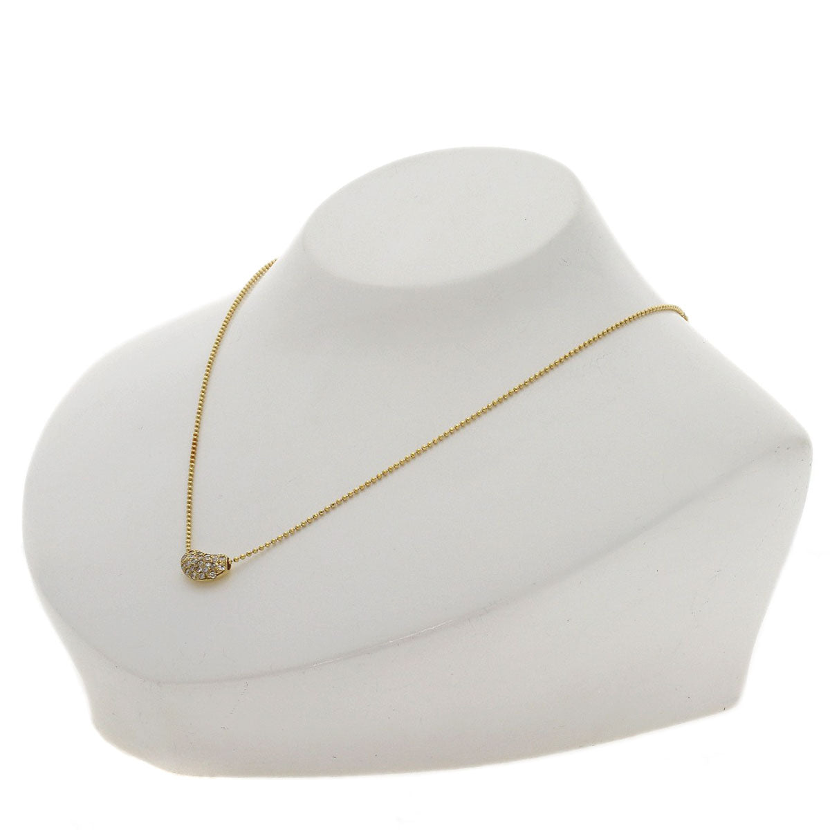 0.3ct Diamond Necklace K18 Yellow Gold 3.8g　Ladies