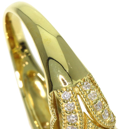 Golden Pearl Diamond Ring K18 Yellow Gold 10.7g　Ladies