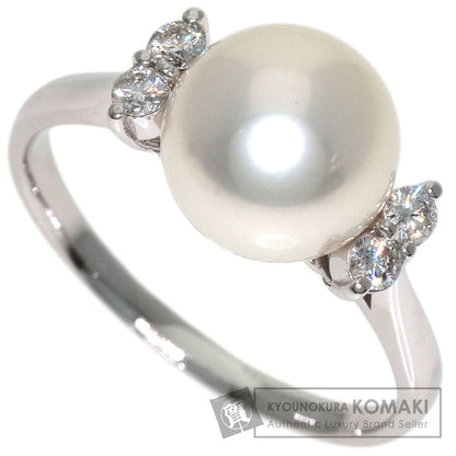 Akoya Pearl Pearl Diamond Ring Platinum PT900 4.5g　Ladies