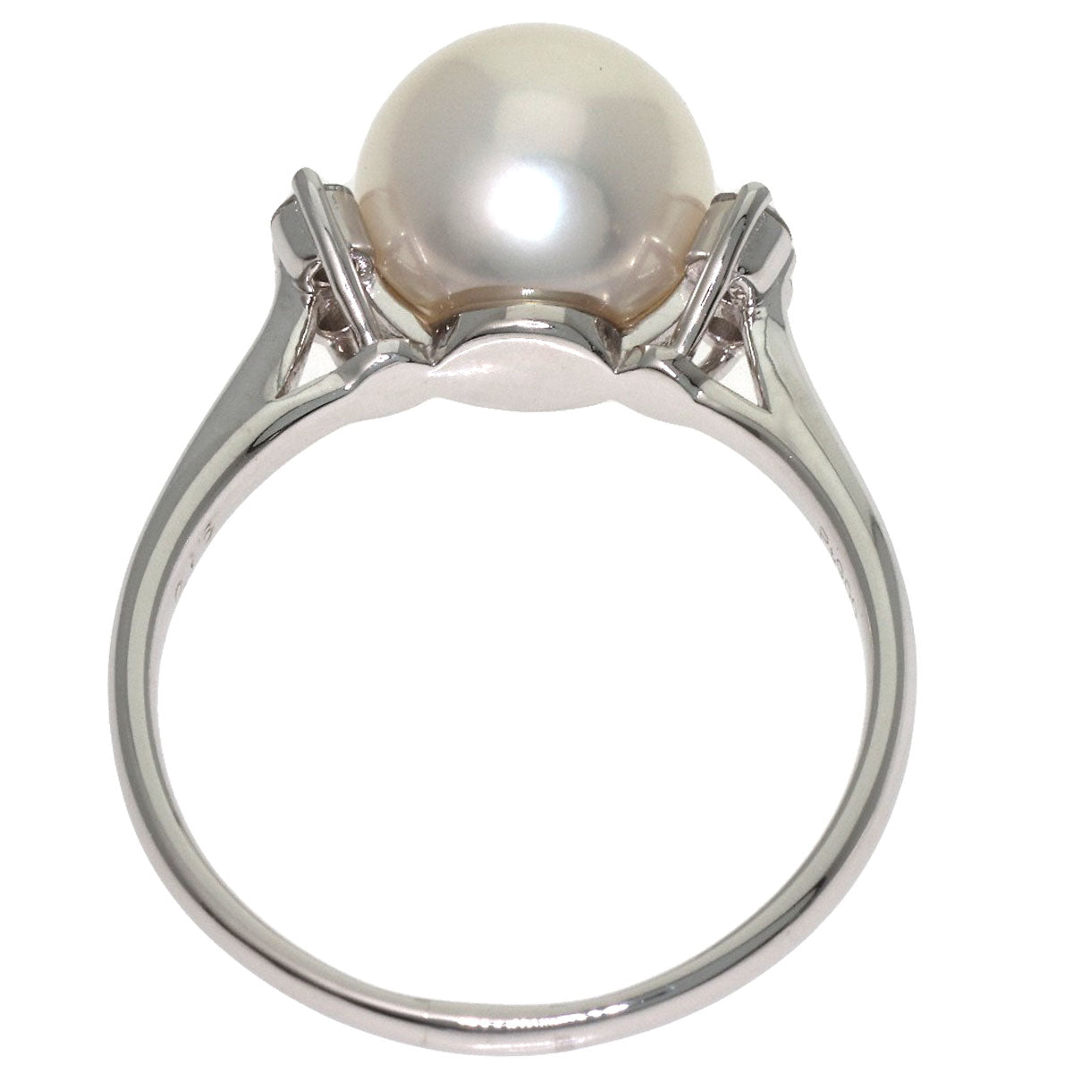 Akoya Pearl Pearl Diamond Ring Platinum PT900 4.5g　Ladies