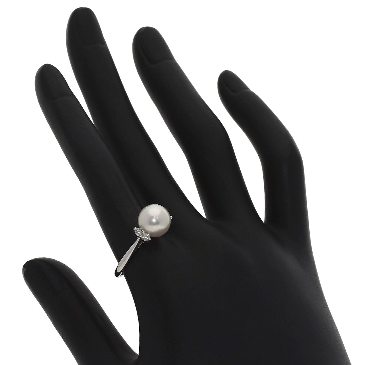 Akoya Pearl Pearl Diamond Ring Platinum PT900 4.5g　Ladies