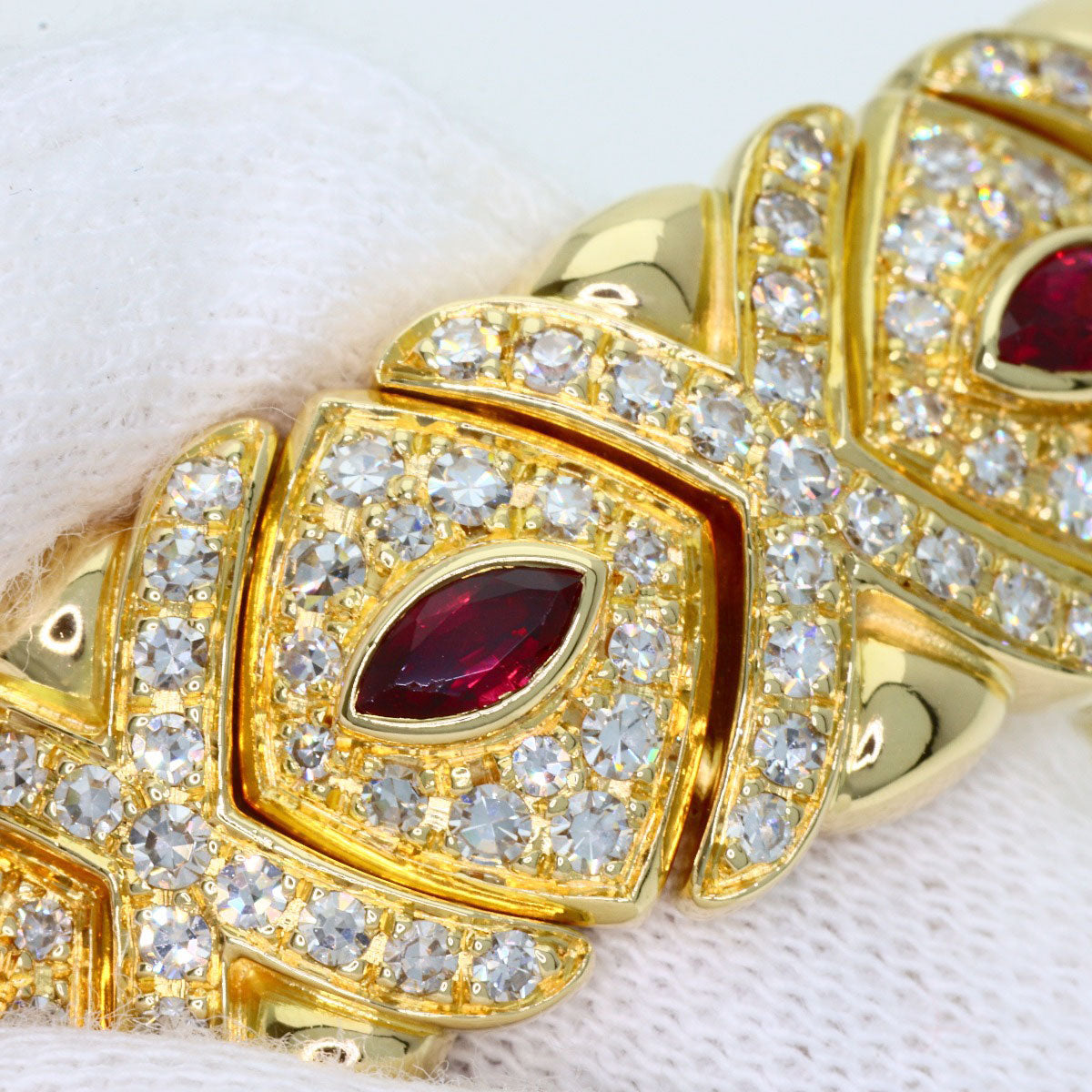 CARTIER Baignoire Genuine Full Pave Diamond Watches WB5009D8 K18 Yellow Gold/K18YG/Diamond Ladies