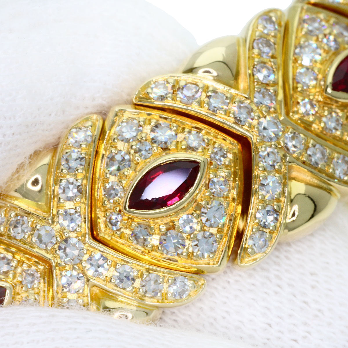 CARTIER Baignoire Genuine Full Pave Diamond Watches WB5009D8 K18 Yellow Gold/K18YG/Diamond Ladies