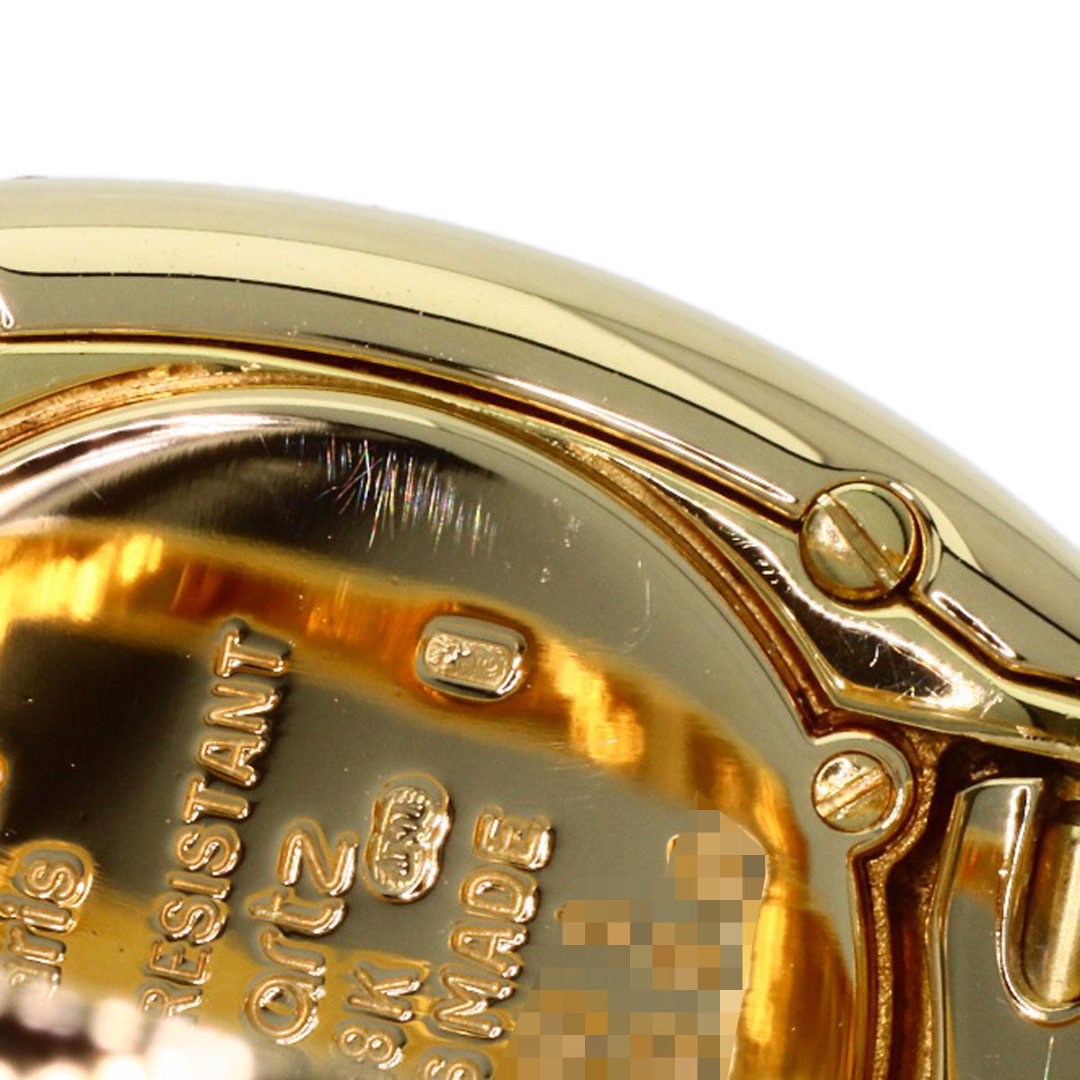 CARTIER Baignoire Genuine Full Pave Diamond Watches WB5009D8 K18 Yellow Gold/K18YG/Diamond Ladies