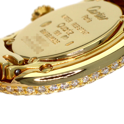 CARTIER Baignoire Genuine Full Pave Diamond Watches WB5009D8 K18 Yellow Gold/K18YG/Diamond Ladies
