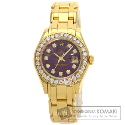 ROLEX Datejust 10P Diamond Pearlmaster Rubellite Watches 69298G K18 Yellow Gold/18K Yellow Gold Ladies