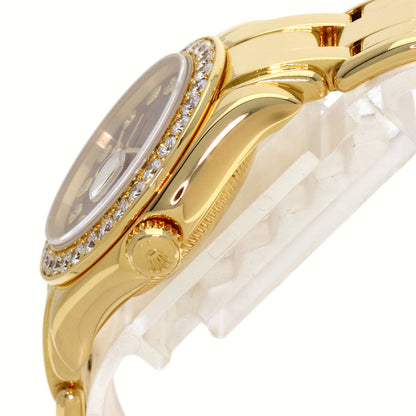 ROLEX Datejust 10P Diamond Pearlmaster Rubellite Watches 69298G K18 Yellow Gold/18K Yellow Gold Ladies