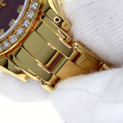 ROLEX Datejust 10P Diamond Pearlmaster Rubellite Watches 69298G K18 Yellow Gold/18K Yellow Gold Ladies