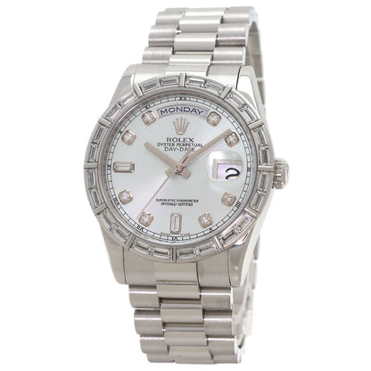 ROLEX Day Date Ice Blue Diamond Watches 118366 Platinum PT950/PT950 mens