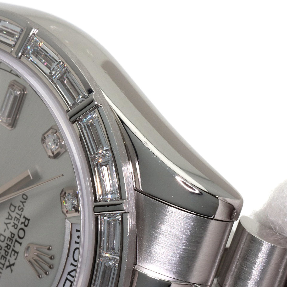 ROLEX Day Date Ice Blue Diamond Watches 118366 Platinum PT950/PT950 mens