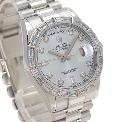 ROLEX Day Date Ice Blue Diamond Watches 118366 Platinum PT950/PT950 mens