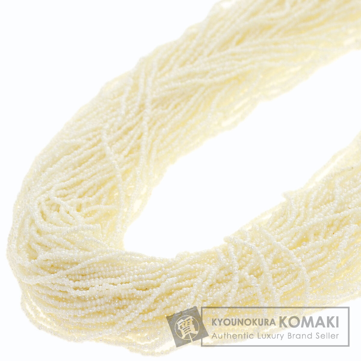 Poppy Pearl Diamond 84 strands Necklace K14 Yellow Gold 124.4g　Ladies