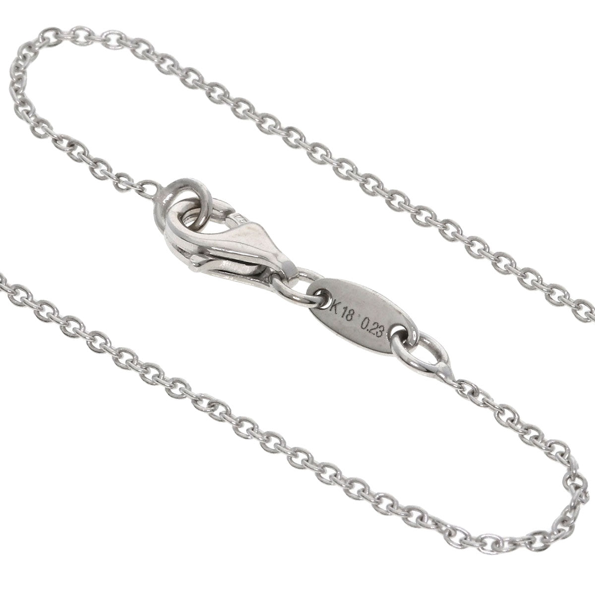 STAR JEWELRY Diamond Necklace K18 White Gold Ladies [Used]