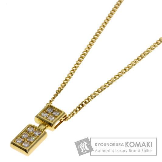 star sand Diamond Necklace K18 Yellow Gold Ladies [Used]