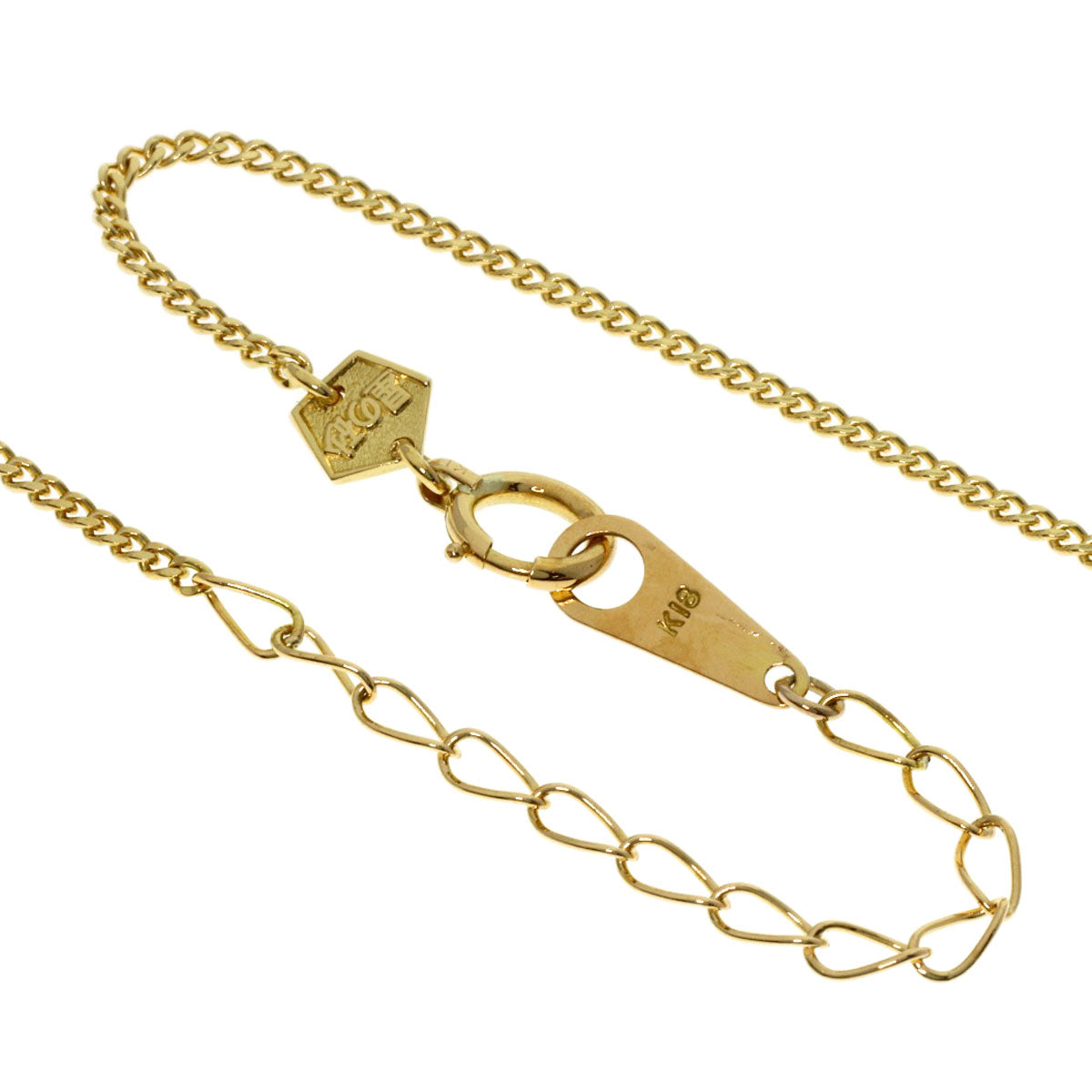 star sand Diamond Necklace K18 Yellow Gold Ladies [Used]