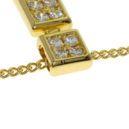 star sand Diamond Necklace K18 Yellow Gold Ladies [Used]