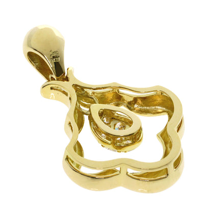 Queen Diamond Pendant top K18 Yellow Gold Ladies [Used]