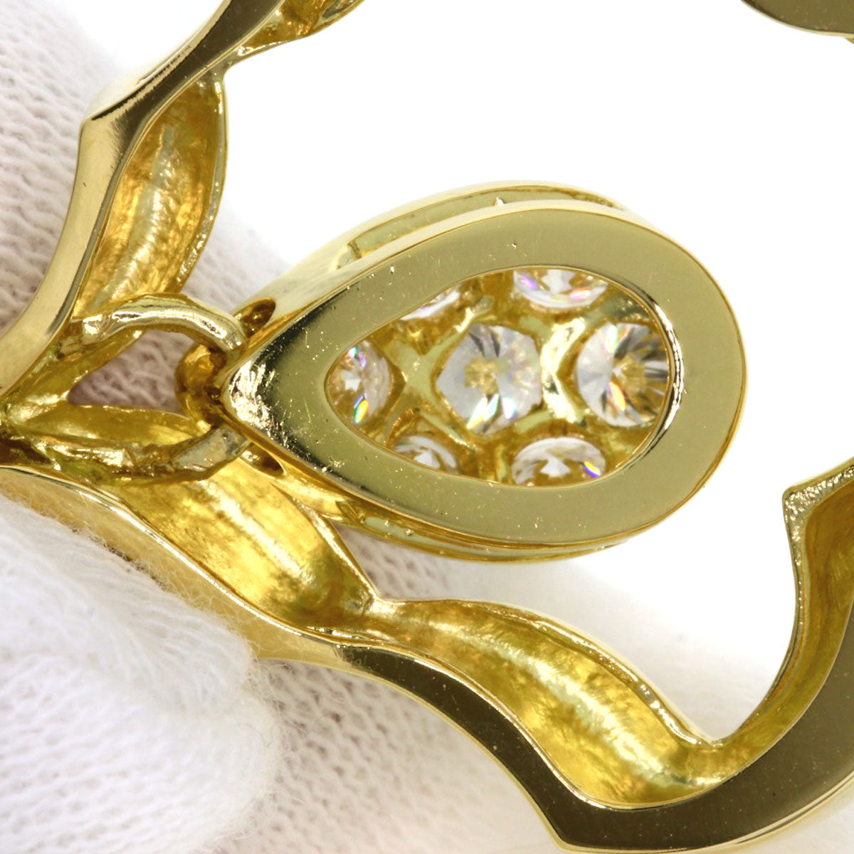 Queen Diamond Pendant top K18 Yellow Gold Ladies [Used]