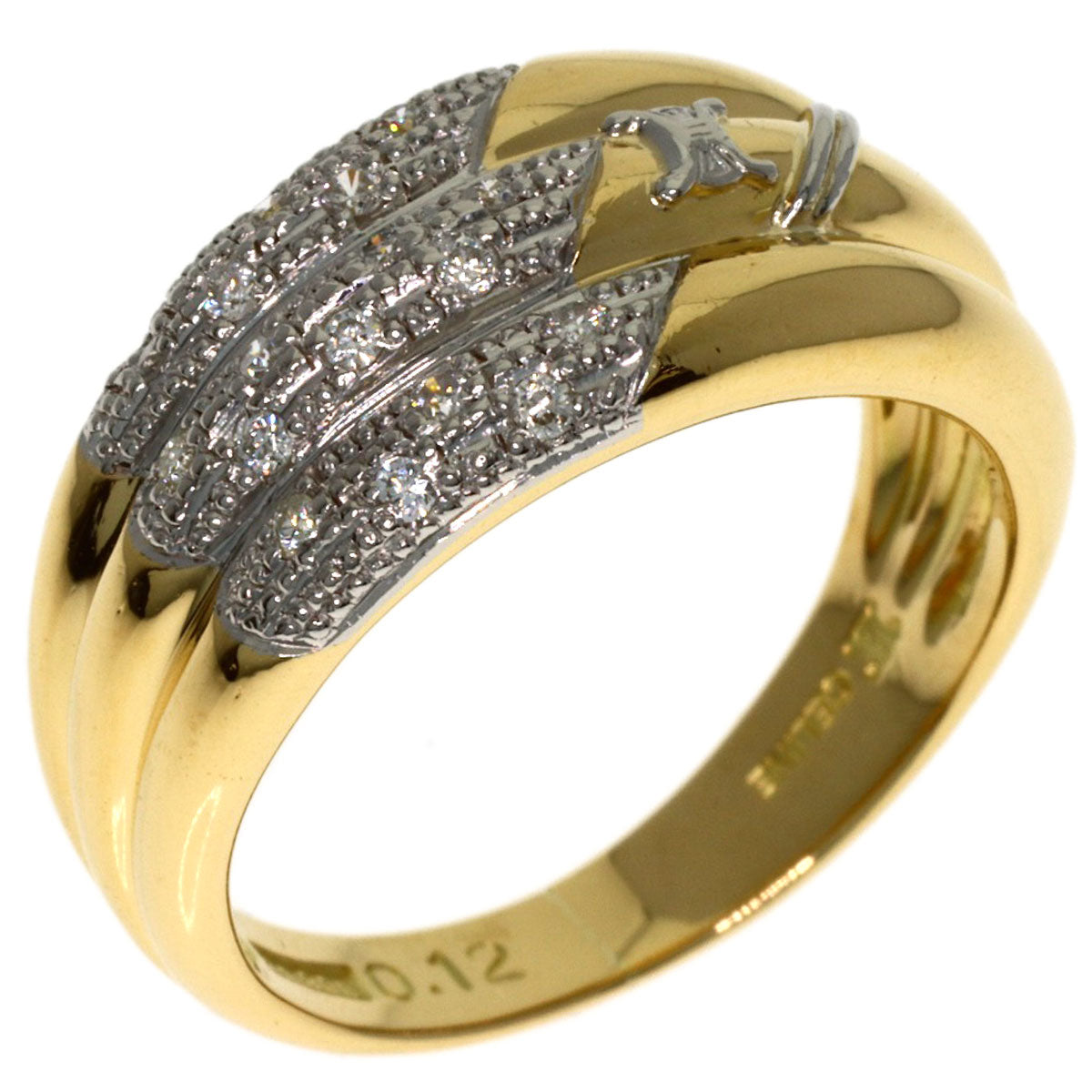 CELINE Diamond Ring K18 Yellow Gold PT900Ladies [Used]