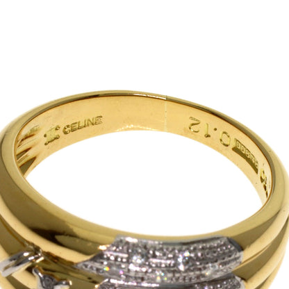 CELINE Diamond Ring K18 Yellow Gold PT900Ladies [Used]