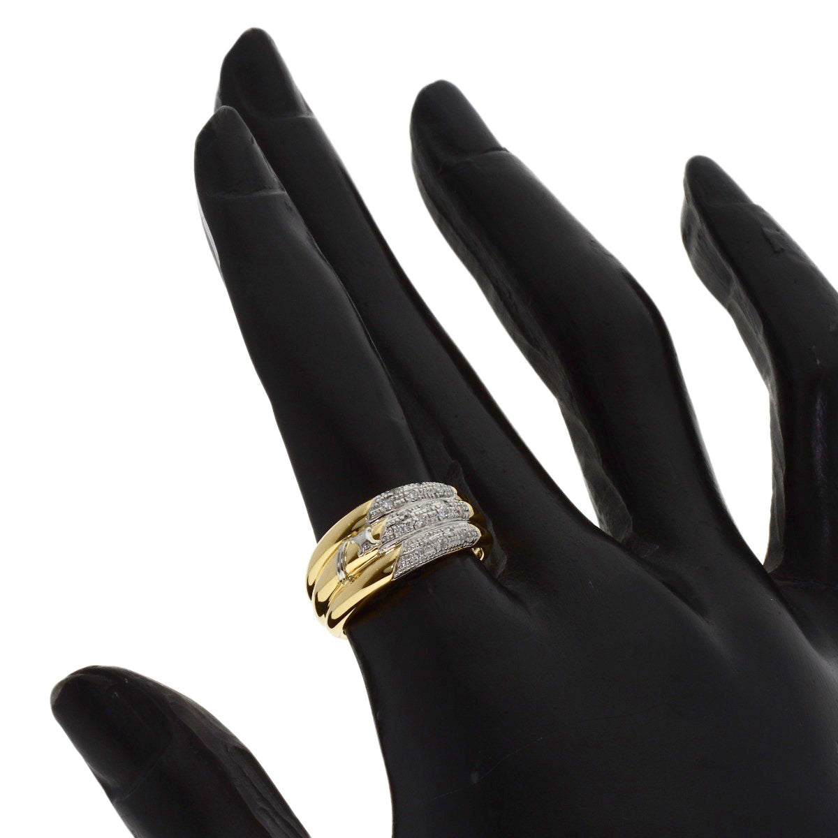 CELINE Diamond Ring K18 Yellow Gold PT900Ladies [Used]