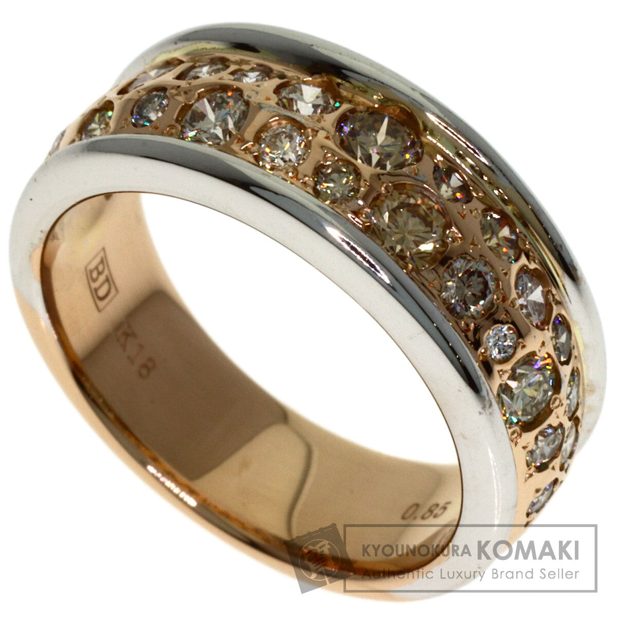 Kashikey Melange Brown Diamond Ring K18BG Ladies [Used]