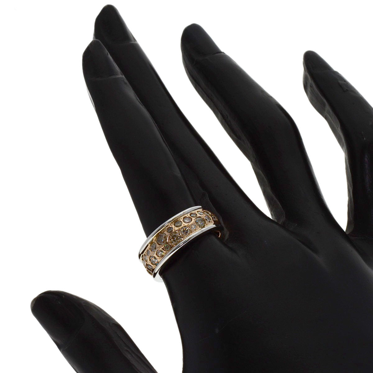 Kashikey Melange Brown Diamond Ring K18BG Ladies [Used]
