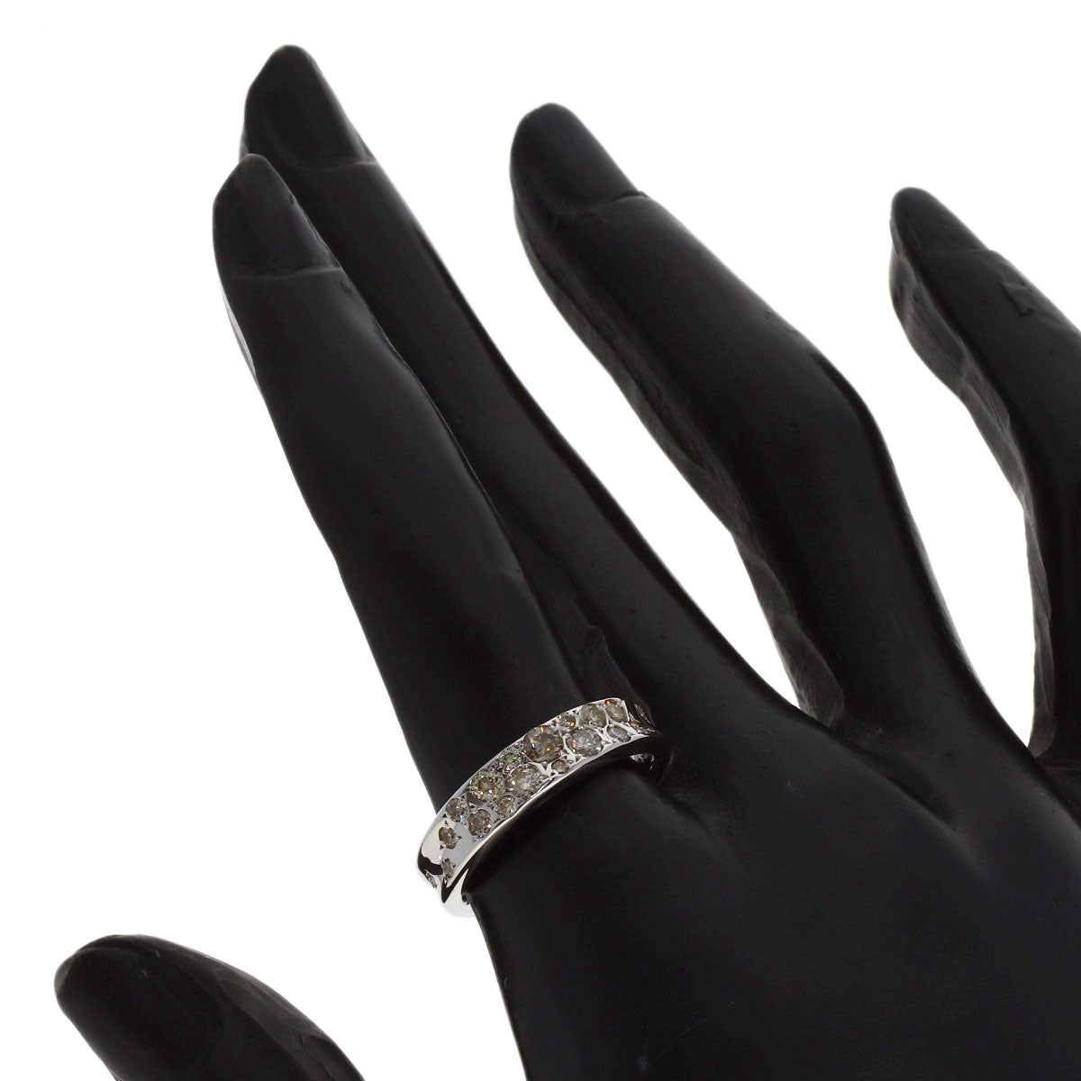 Kashikey Melange Brown Diamond Ring K18 White Gold Ladies [Used]