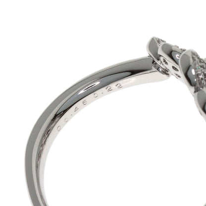 Ponte Vecchio Flower motif Diamond Ring K18 White Gold Ladies [Used]