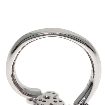 Ponte Vecchio Flower motif Diamond Ring K18 White Gold Ladies [Used]