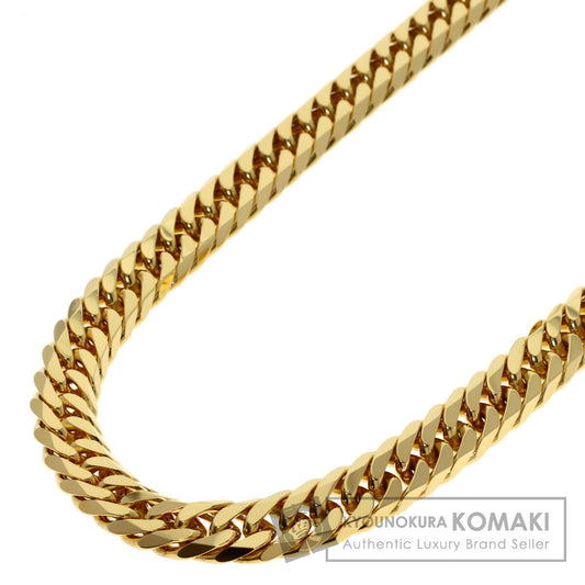 Curb chain Kihei W 6 side 19.7 " Necklace K18 Yellow Gold 100.1g　mens