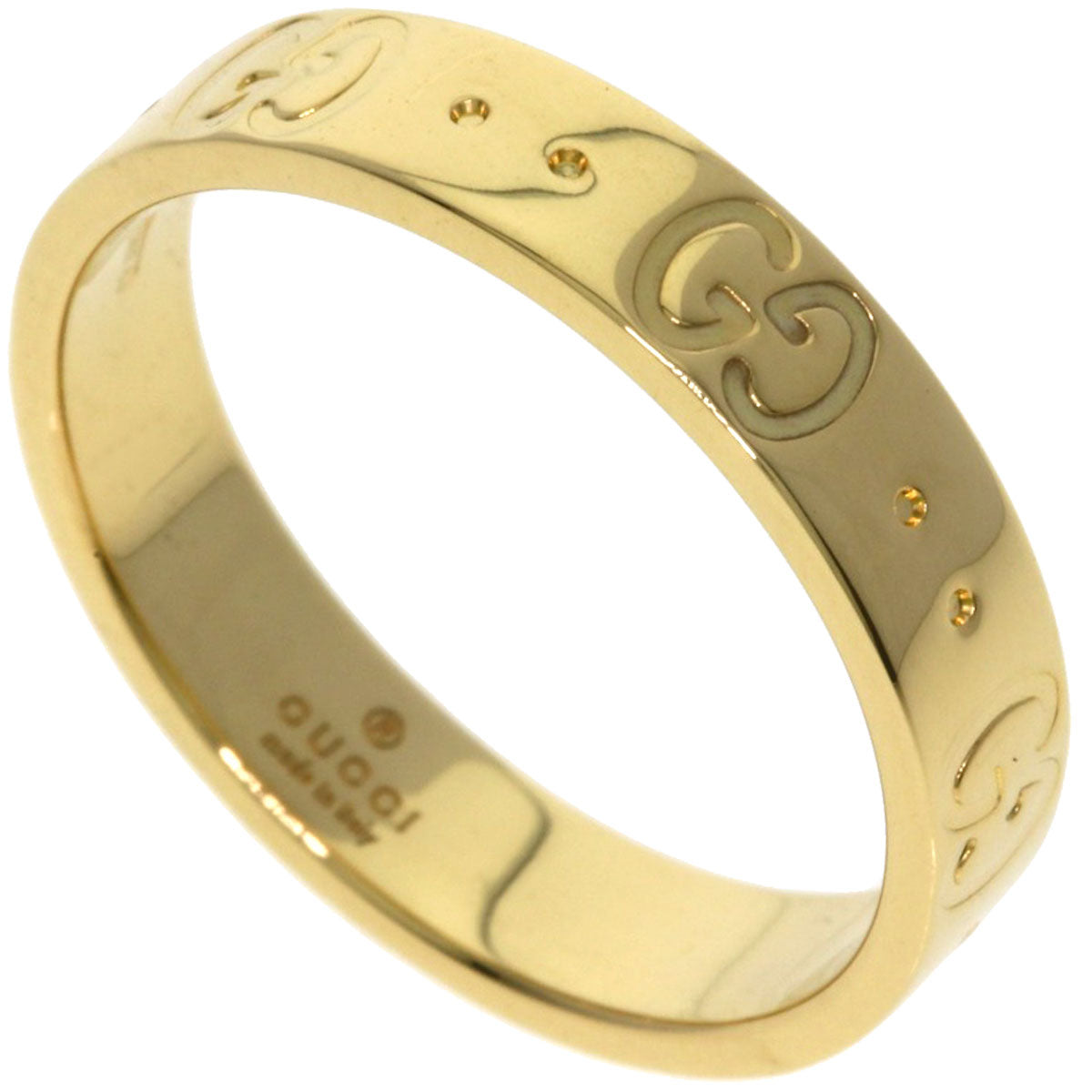 GUCCI Icon # 12 Ring K18 Yellow Gold Ladies [Used]