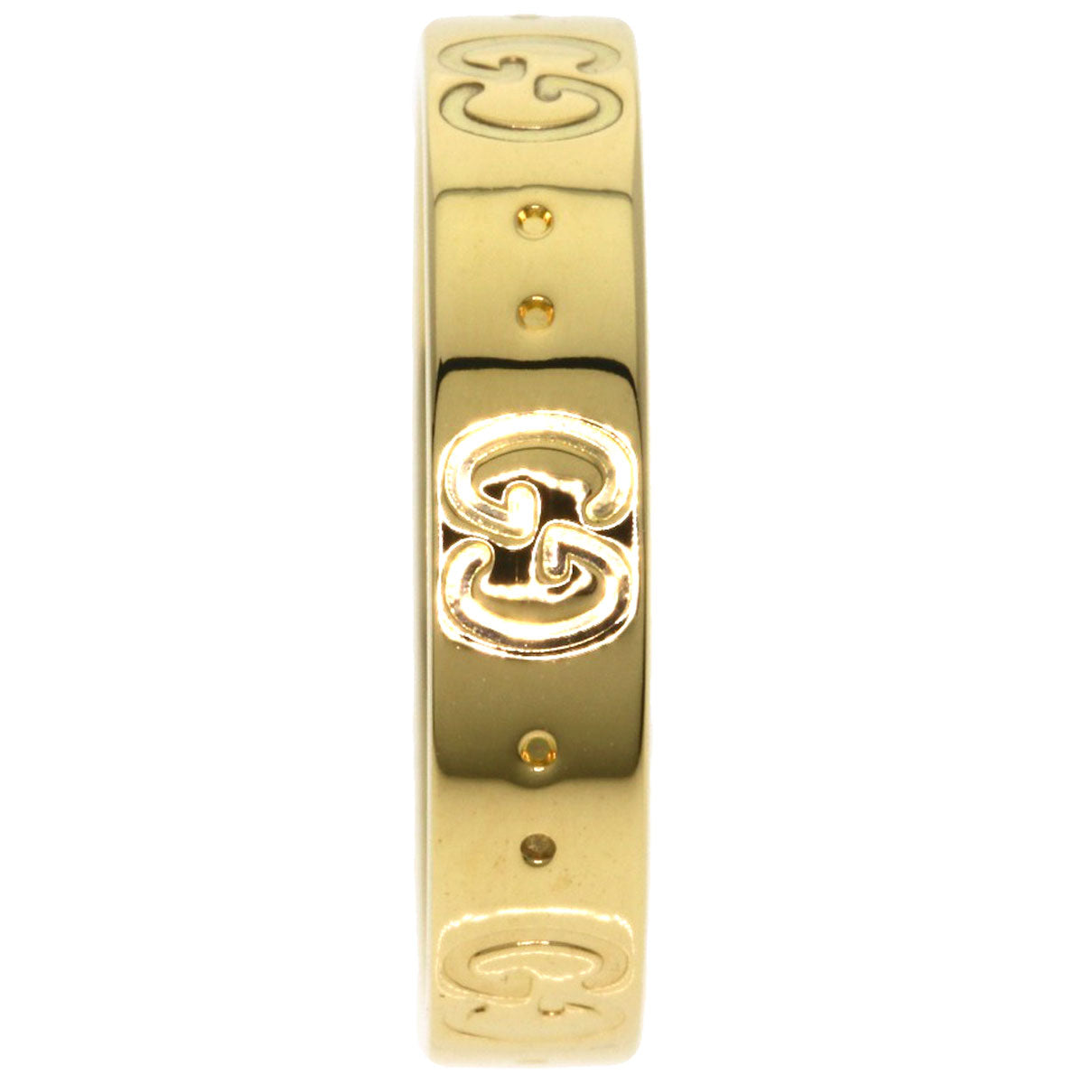 GUCCI Icon # 12 Ring K18 Yellow Gold Ladies [Used]