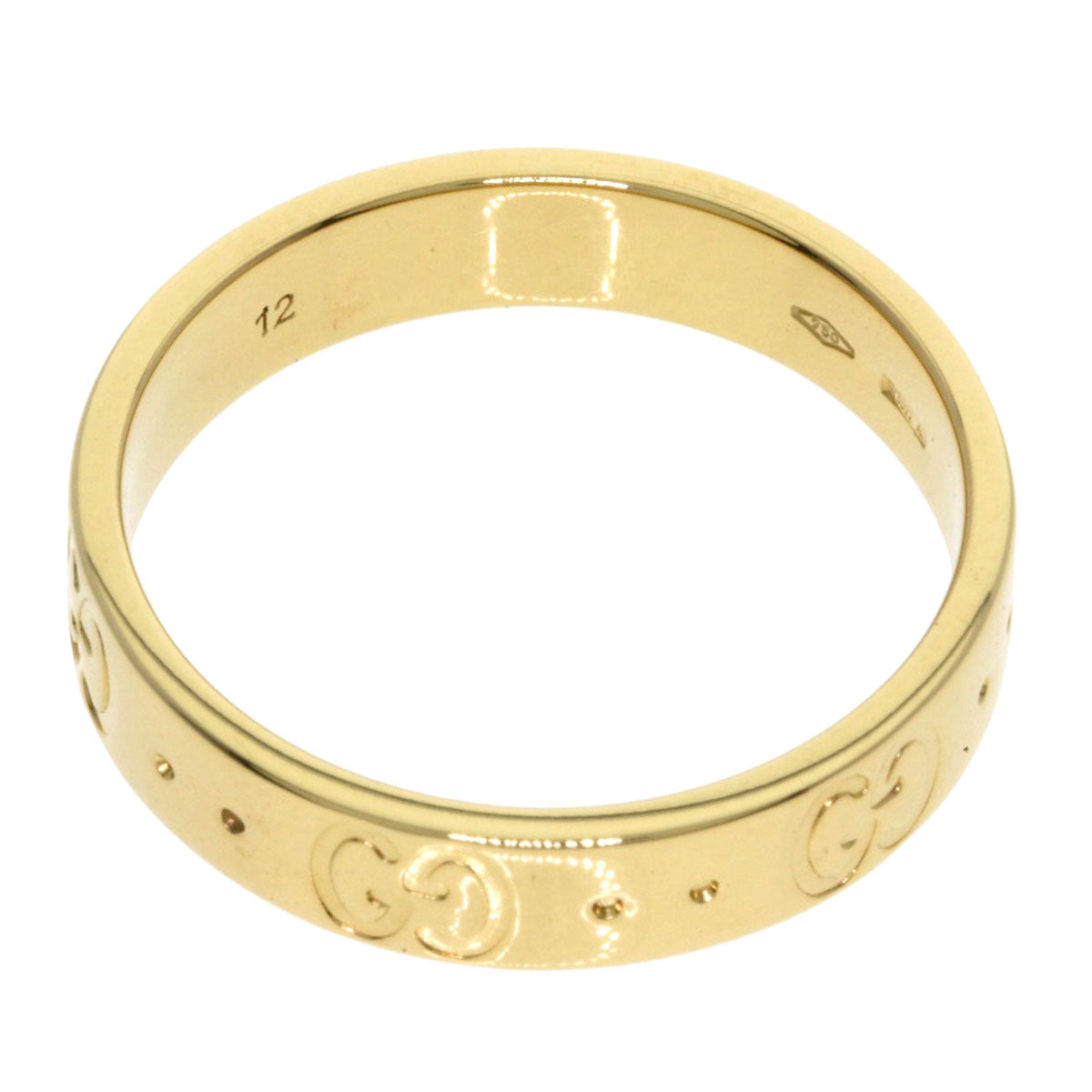 GUCCI Icon # 12 Ring K18 Yellow Gold Ladies [Used]