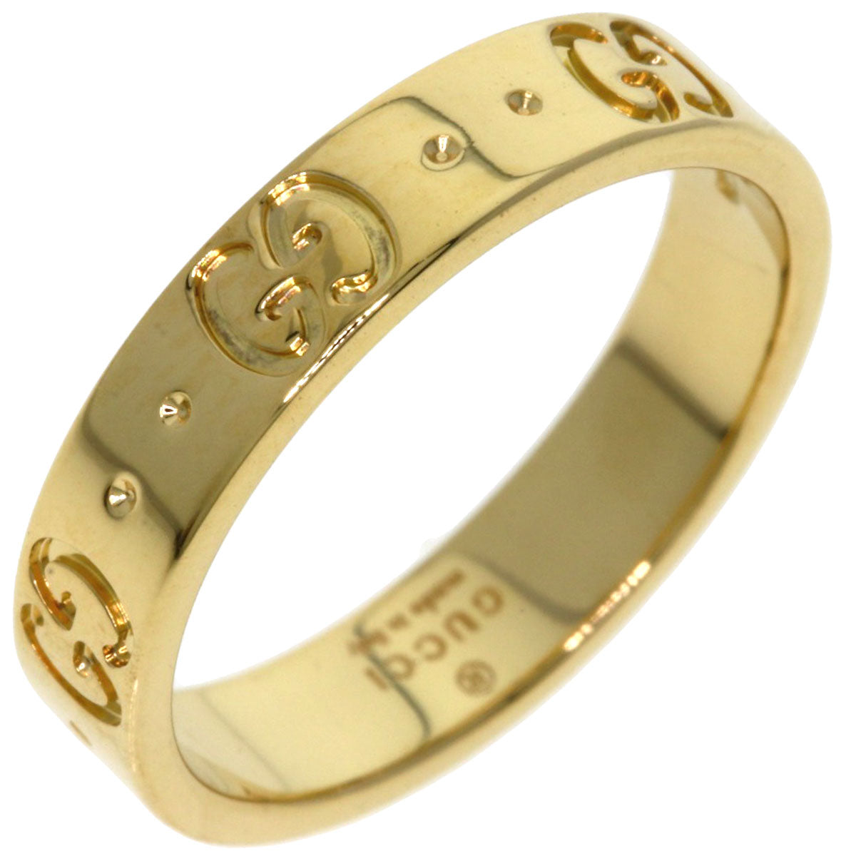 GUCCI Icon # 11 Ring K18 Yellow Gold Ladies [Used]