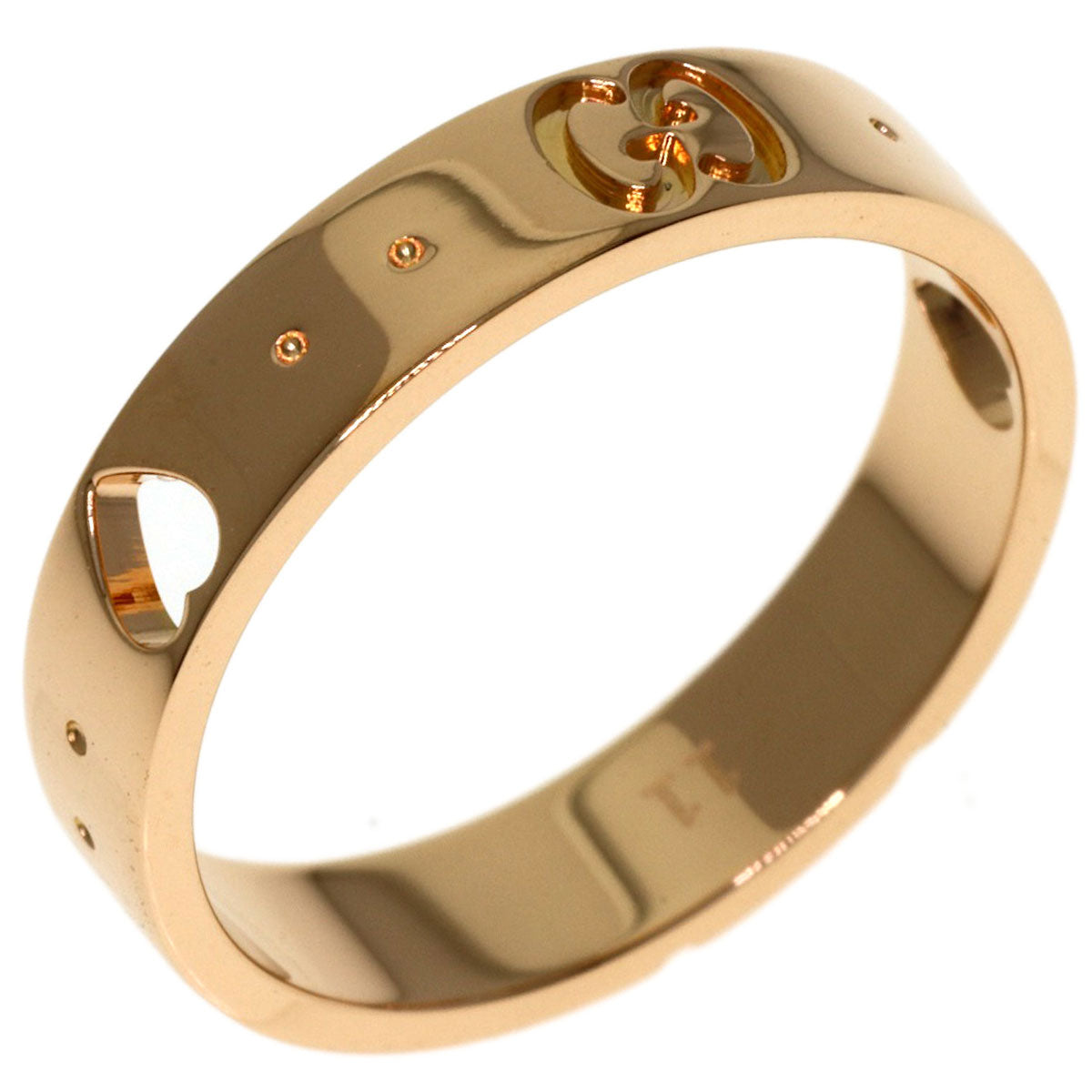 GUCCI Icon # 11 Ring K18 Pink Gold Ladies [Used]