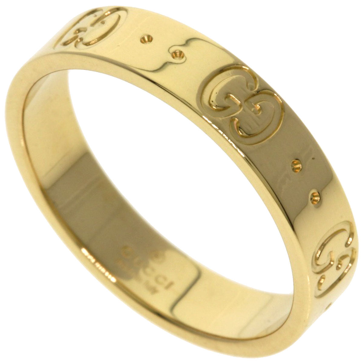 GUCCI Icon # 12 Ring K18 Yellow Gold Ladies [Used]