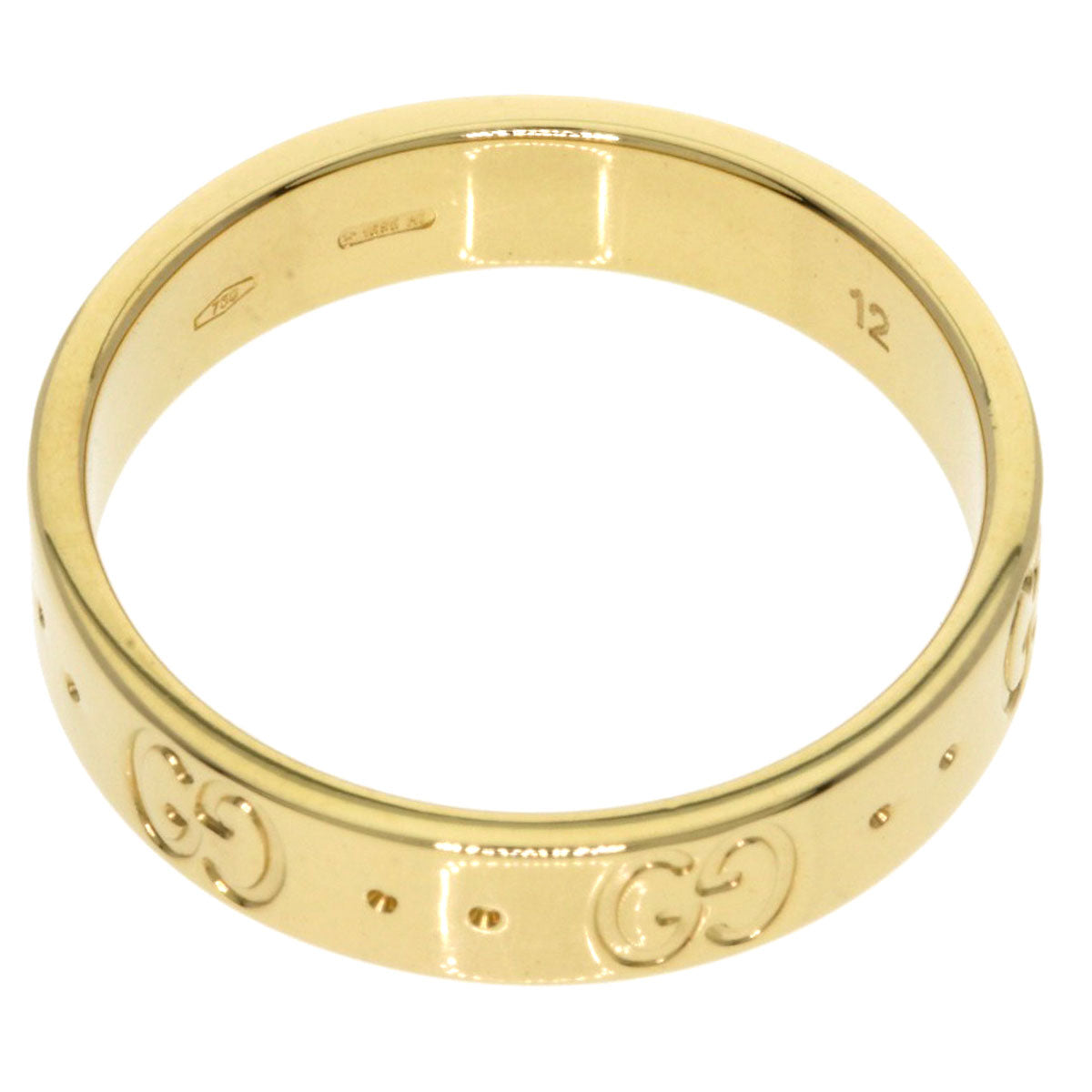 GUCCI Icon # 12 Ring K18 Yellow Gold Ladies [Used]