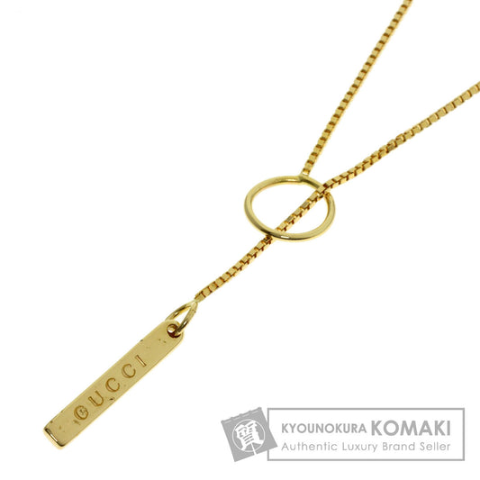 GUCCI lariat Necklace K18 Yellow Gold Ladies [Used]