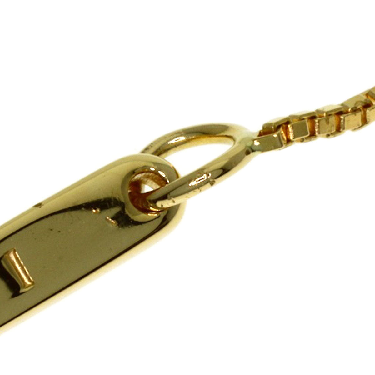GUCCI lariat Necklace K18 Yellow Gold Ladies [Used]