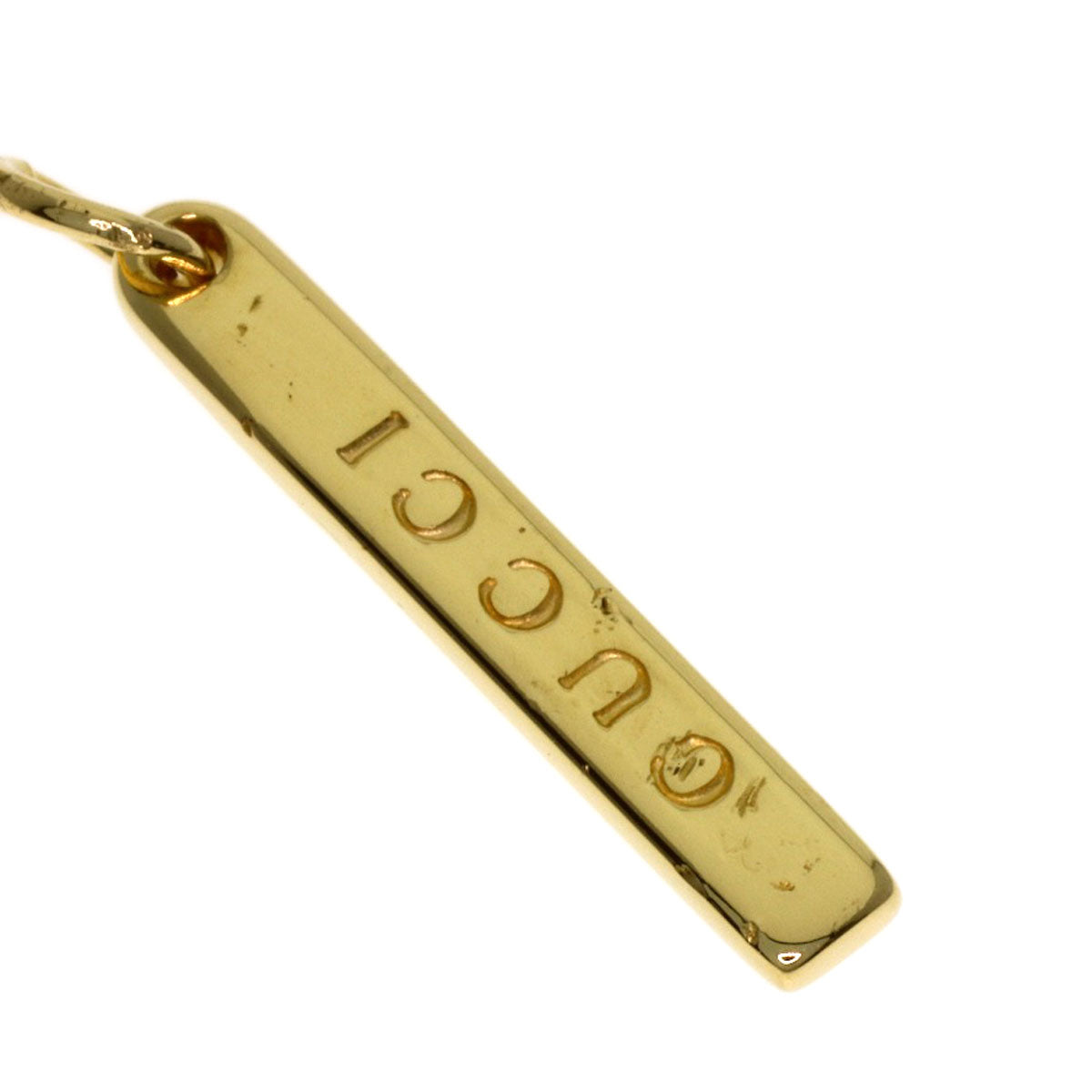 GUCCI lariat Necklace K18 Yellow Gold Ladies [Used]