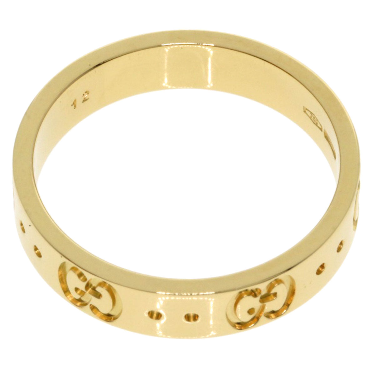 GUCCI Icon # 12 Ring K18 Yellow Gold Ladies [Used]