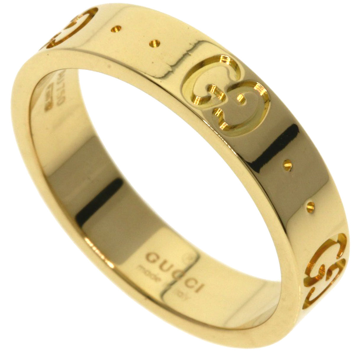 GUCCI Icon # 9 Ring K18 Yellow Gold Ladies [Used]