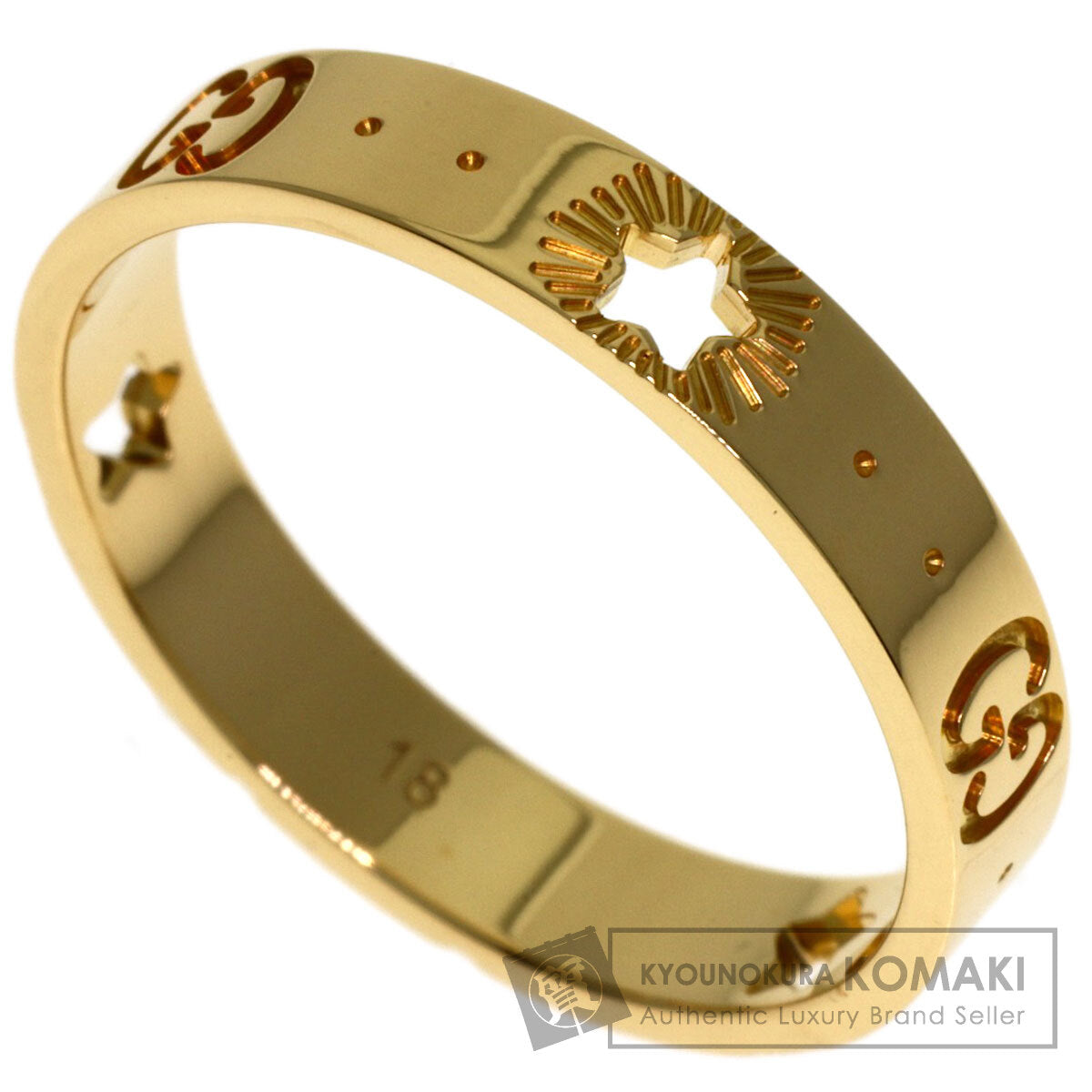 GUCCI Icon # 18 Ring K18 Yellow Gold Ladies [Used]