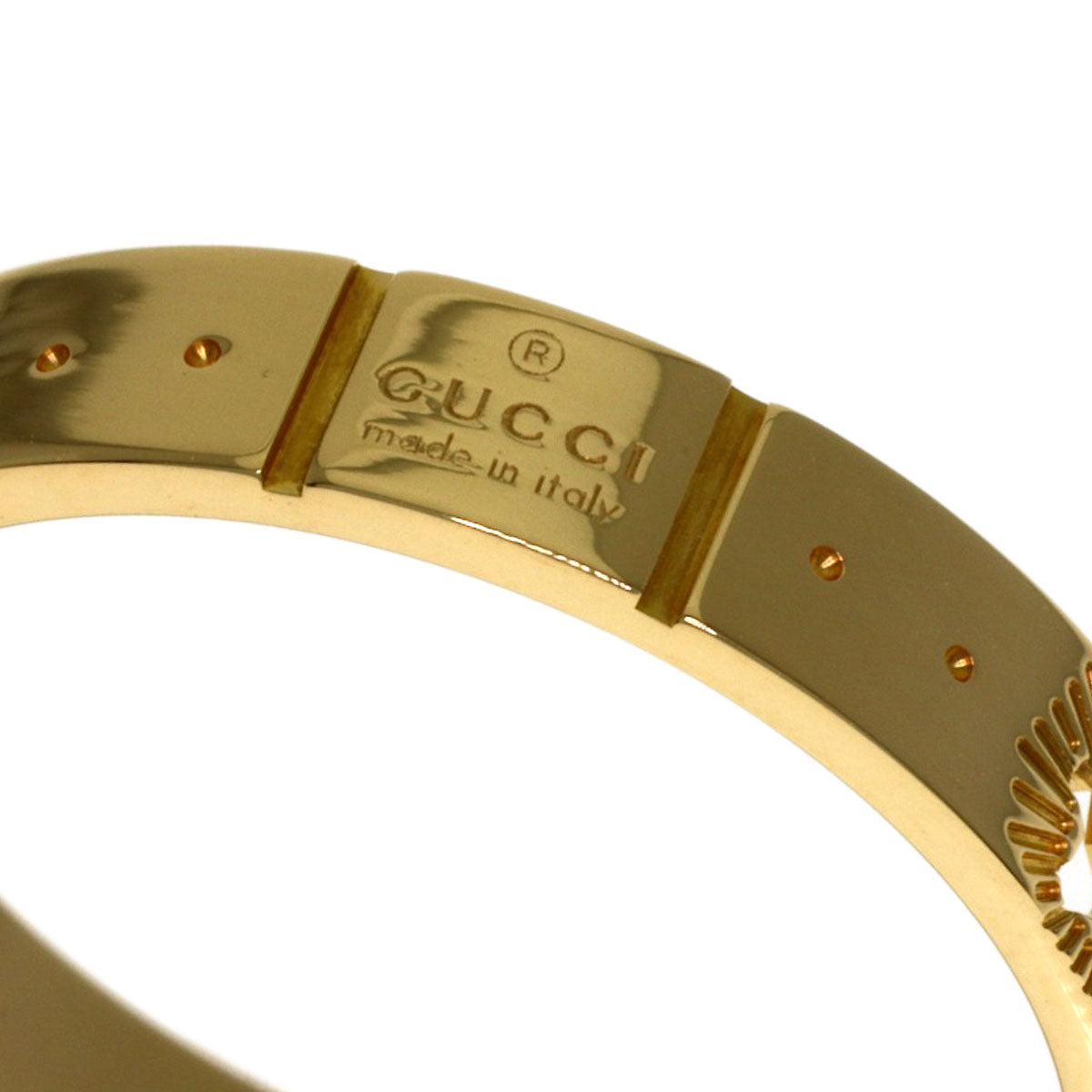 GUCCI Icon # 18 Ring K18 Yellow Gold Ladies [Used]