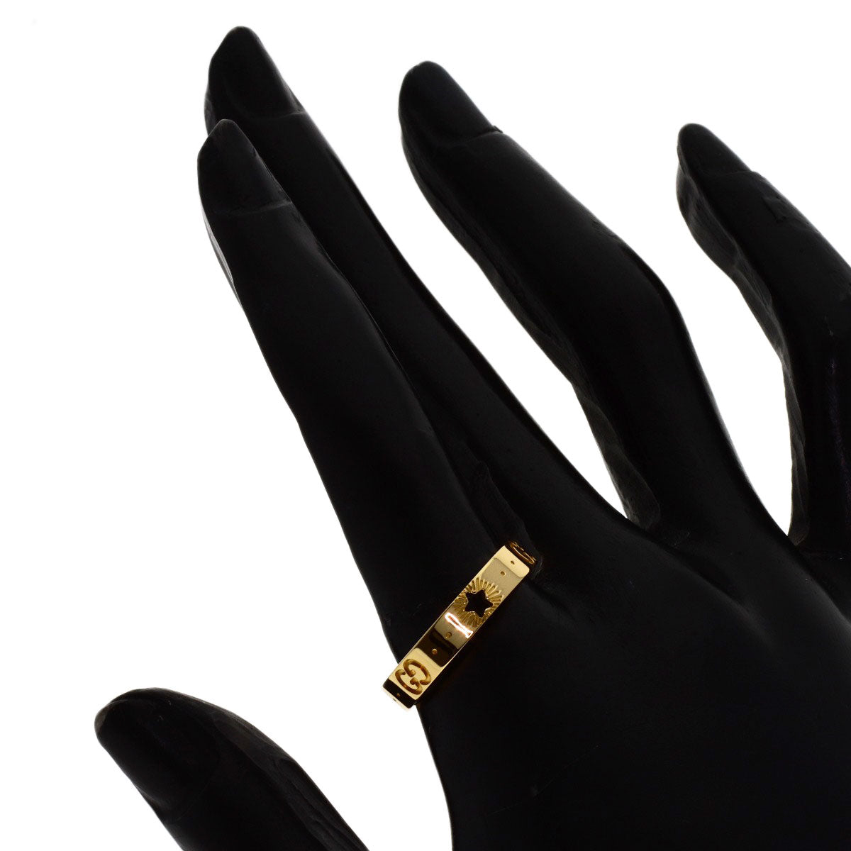 GUCCI Icon # 18 Ring K18 Yellow Gold Ladies [Used]